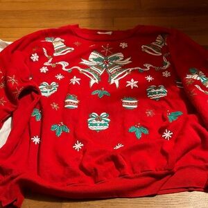 Festive Red Holiday Sweater